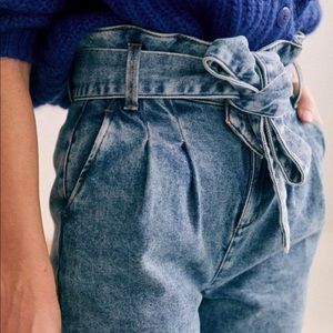 Sezane Austin Denim Pants Sz 36